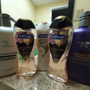 Unopened  3 soft soap bath wash/ 2 large condit